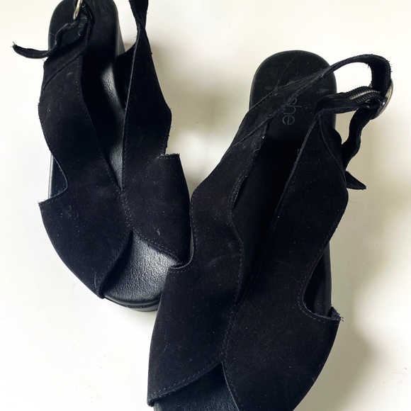 Arche black suede sandals size 38 - Picture 1 of 6